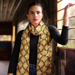 Elegant 1920s Gatsby Ogee Palms Gold Pattern<br><div class="desc">This scarf captures the opulence of the 1920s with its Gatsby-inspired ogee palm pattern in a luxurious gold hue. The design exudes elegance and sophistication, making it a stunning addition to any ensemble that requires a touch of vintage glamour. Whether worn to a fancy evening event or styled with daywear,...</div>
