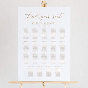 Elegant 19 Tables Find Your Seat Seating Chart
