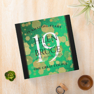 Elegant 19th Jade Wedding Anniversary Celebration Binder