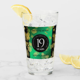 Elegant 19th Jade Wedding Anniversary Celebration Glass
