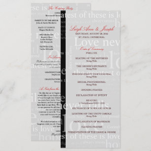 Elegant 1 Corinthians 13 Wedding Program