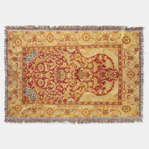 Elegant 1-Person Washable Muslim Prayer Rug 38"x54 Throw Blanket