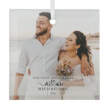 Elegant 1st Christmas Married As Mr and Mrs Photo 