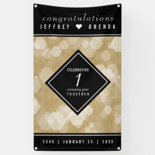 Elegant 1st Paper Wedding Anniversary Celebration Banner