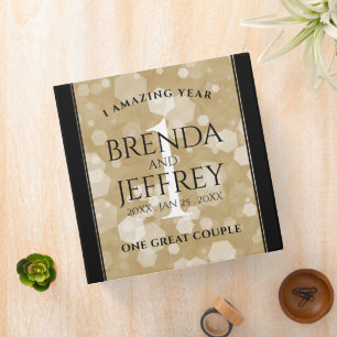 Elegant 1st Paper Wedding Anniversary Celebration Binder