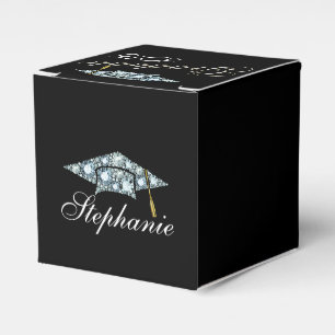 Elegant 2015 Diamond Graduation Cap Favor Box