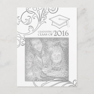 elegant 2016 graduation announcement postcard