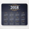 Elegant 2018 Gold and Blue Calendar | Mousepad