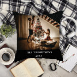 Elegant 2023 Family Photo Minimalist Black Modern Throw Pillow<br><div class="desc">Introduce a touch of modern elegance into your home with our Elegant 2023 Family Photo Minimalist Black Modern Throw Pillow. This exquisite accent piece seamlessly combines contemporary style with sentimental value, making it a perfect addition to your living space in 2023. Crafted from high-quality fabric, this throw pillow boasts a...</div>