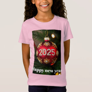 Elegant 2025 Christmas Ornament T-Shirt Design