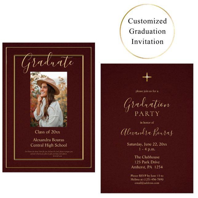Elegant 2025 Graduation Party Orthodox Invite (Creator Uploaded)