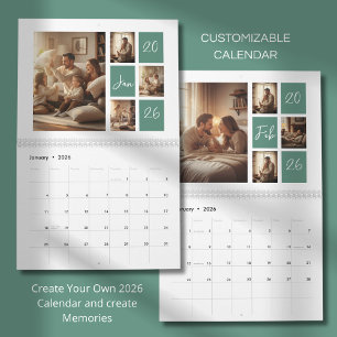 Elegant 2026 Family Photo Calendar