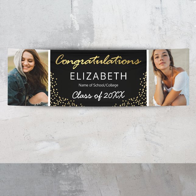 Elegant 2026 Two Graduation Photo Banner (Creator Uploaded)