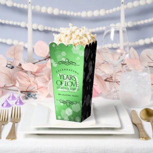 Elegant 20th Emerald Wedding Anniversary Favor Box