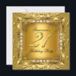 Elegant 21st Birthday Party Elite Gold Diamonds Invitation<br><div class="desc">Elegant 21st Birthday Party Elite Gold Diamonds Elegant Women's 21 Birthday Party. Elite Birthday Party Ornate Gold. Elegant Birthday Invitation Birthday Party. Customize with your own details. Matching RSVP available. Birthday Party. All Occasions Fabulous Elegant Events for Women Party Invites, just customize to the age you want! Party birthday invites...</div>