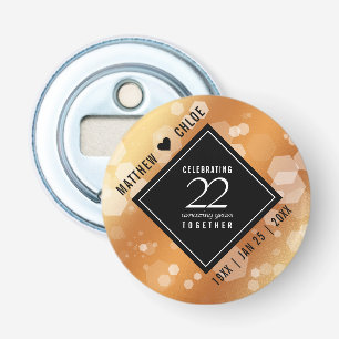 Elegant 22nd Copper Wedding Anniversary Bottle Opener