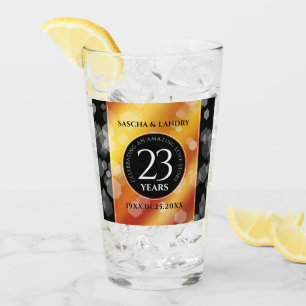 Elegant 23rd Imperial Topaz Wedding Anniversary Glass