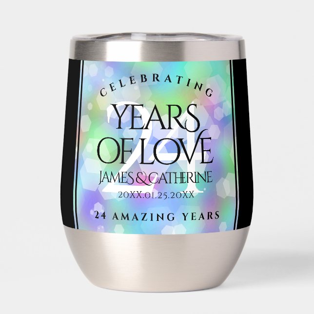 Elegant 24th Opal Wedding Anniversary Celebration (Back)