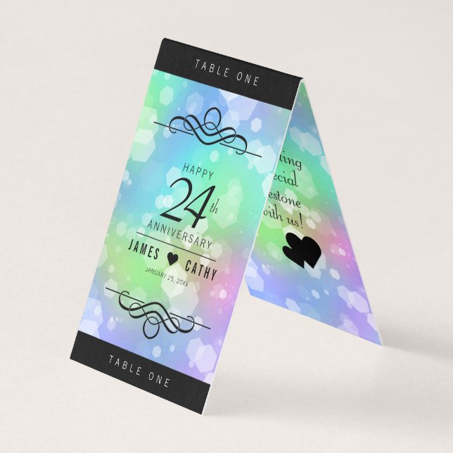 Elegant 24th Opal Wedding Anniversary Celebration (Front)