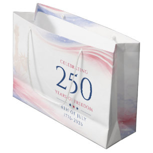 Elegant 250th American Independence Day 4th July Large Gift Bag