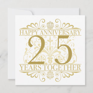 Elegant 25th Anniversary Card