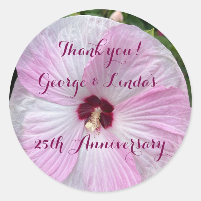 Elegant, 25th Anniversary, Classic Sticker (Front)