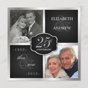 Elegant 25th Anniversary Party Vow Renewal Invitation