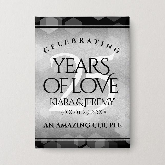 Elegant 25th Silver Wedding Anniversary (Front)