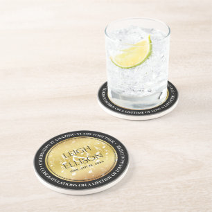Elegant 27th Music Wedding Anniversary Celebration Coaster