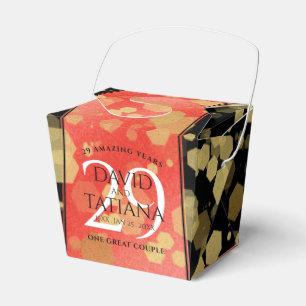 Elegant 29th Garnet Wedding Anniversary Favor Box