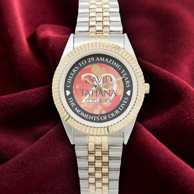 Elegant 29th Garnet Wedding Anniversary Watch (Elegant 29th Garnet Wedding Anniversary Wristwatch Cover Photo)