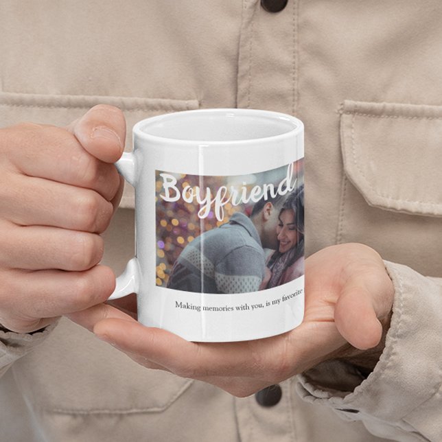 Elegant 2 Photo Boyfriend Large Coffee Mug (Creator Uploaded)