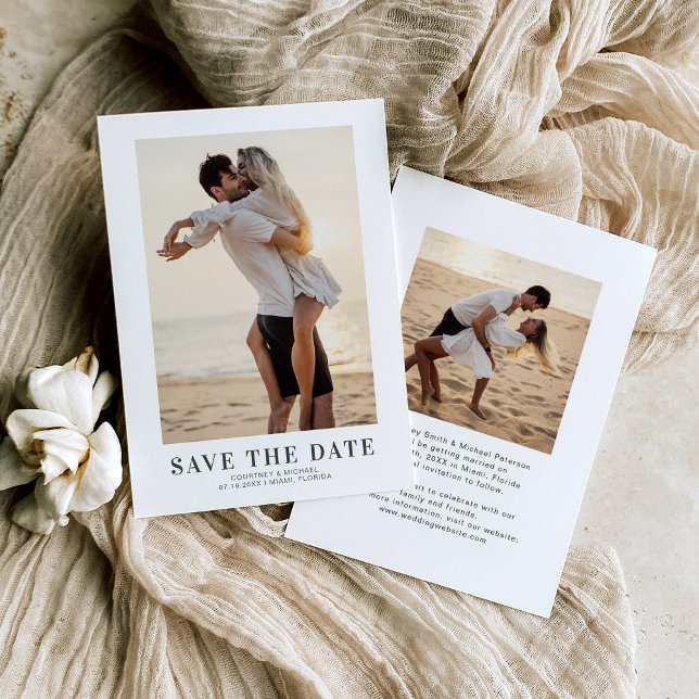 Elegant 2 Photo Wedding Save The Date (Creator Uploaded)