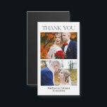 elegant 2 photos modern thank you wedding magnet<br><div class="desc">elegant 2 photos modern thank you wedding magnet</div>