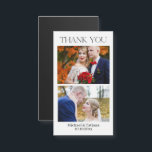 elegant 2 photos modern thank you wedding magnet<br><div class="desc">elegant 2 photos modern thank you wedding magnet</div>