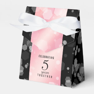 Elegant 2nd 5th Rose Quartz Wedding Anniversary Favor Box