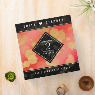Elegant 2nd Garnet Wedding Anniversary Binder