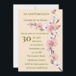 Elegant 30th Birthday Invitation Floral Design<br><div class="desc">Celebrate turning 30 in style with this beautifully designed birthday invitation featuring soft cherry blossom florals. Perfect for a modern,  feminine,  and classy 30th birthday event.</div>