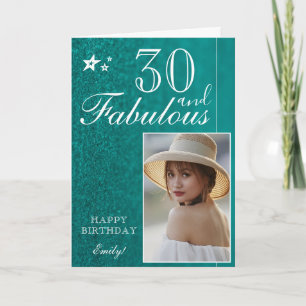 Elegant 30th Birthday Photo Template Customizabl