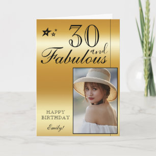 Elegant 30th Birthday Photo Template Customizabl