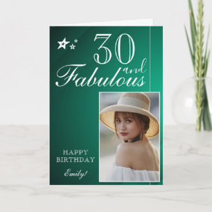 Elegant 30th Birthday Photo Template Customizabl