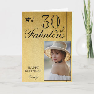 Elegant 30th Birthday Photo Template Customizabl