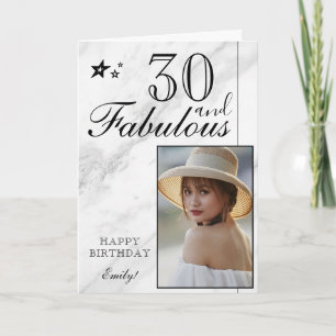 Elegant 30th Birthday Photo Template Customizabl