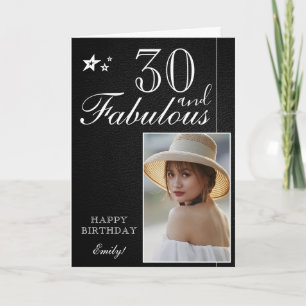 Elegant 30th Birthday Photo Template Customizabl