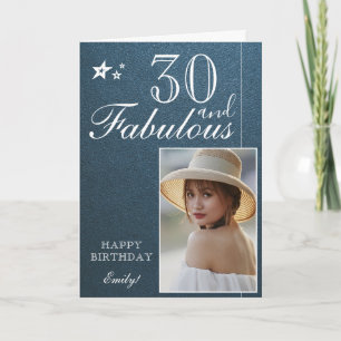 Elegant 30th Birthday Photo Template Customizabl
