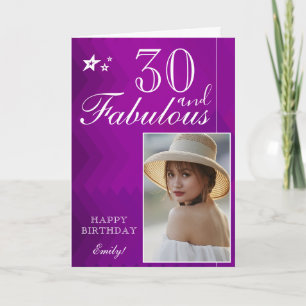 Elegant 30th Birthday Photo Template Customizabl