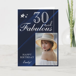 Elegant 30th Birthday Photo Template Customizabl