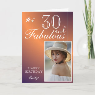 Elegant 30th Birthday Photo Template Customizabl