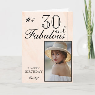 Elegant 30th Birthday Photo Template Customizabl