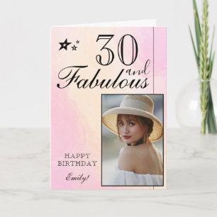 Elegant 30th Birthday Photo Template Customizabl